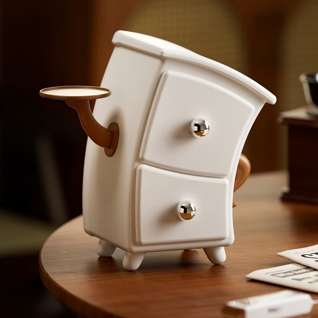 Cute Desktop Storage Box – Multi-Functional Organizer for Makeup, Stationery & Home Use  صندوق تخزين مكتبي لطيف – منظم متعدد الاستخدامات للمكياج والأدوات المكتبية والمنزل